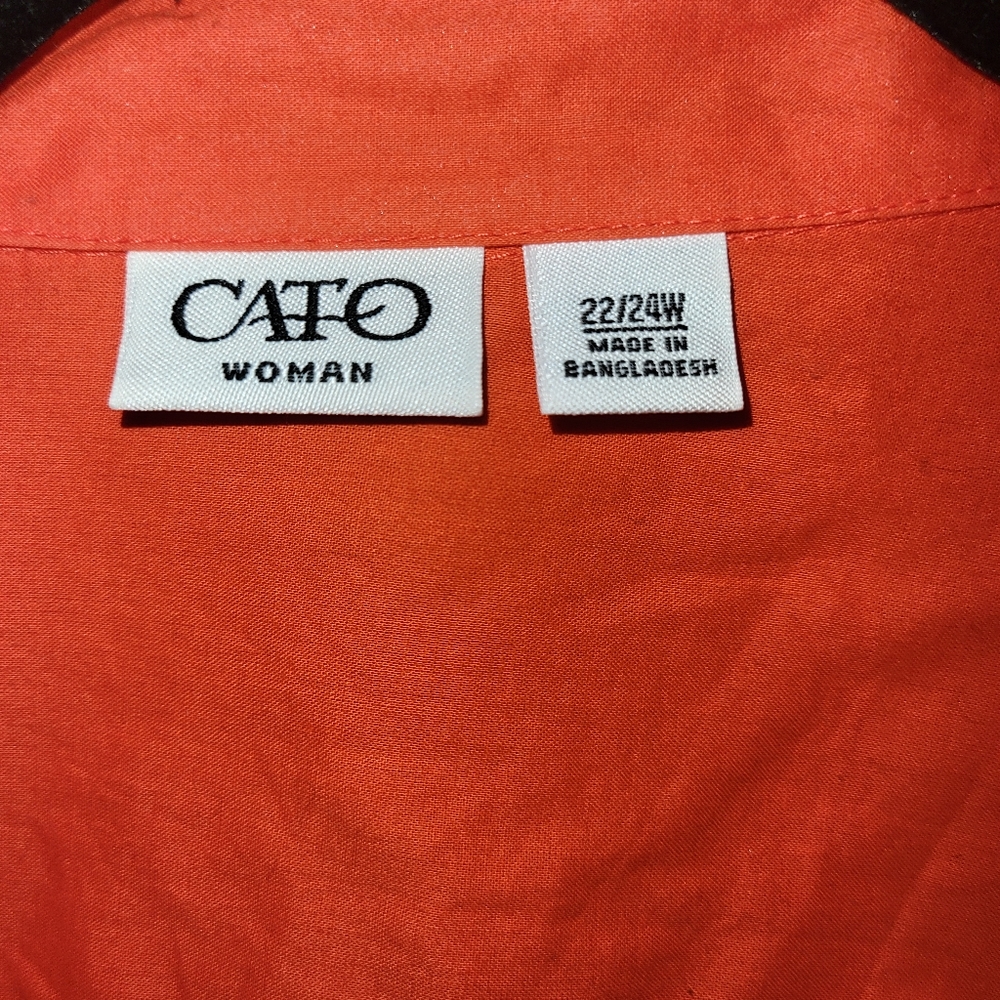 Orange button down - Picture 4 of 4